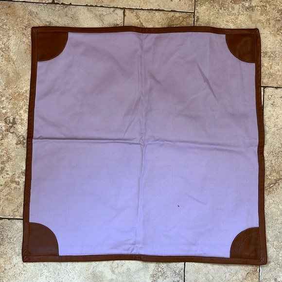 New Ralph Lauren home Sham Pillow case , trim w/ faux leather. - Picture 1 of 5